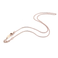 Polished 14K rose gold flat cross chain necklace with secure lobster clasp and K14 tag - Rose Gold