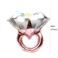 Large 27-inch rose gold diamond ring foil balloon for wedding party decorations - Large (68cm) / Multi-color Rose Gold