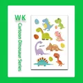 Tatuaggi temporanei impermeabili per bambini con simpatici dinosauri a cartoni WK-021 - Tirannosauro e Brachiosauro (WK-021)