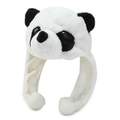 Cute panda plush hat with moving ears and black and white faux fur for kids - Panda No Light Fixed Ears
