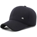 Berretto da baseball invernale da uomo blu scuro con logo BK in metallo pregiato - Regolabile / Blu Notte