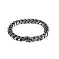 Bracciale da uomo vintage in acciaio al titanio con catena cubana argento antico - Vintage 13MM*21,5CM