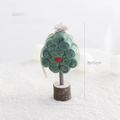 Bellissimo albero di Natale in feltro decorazione da tavola con base legno 23x10cm - Stile Natalizio 3
