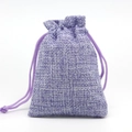 Purple drawstring linen pouch for jewelry storage and gift packaging on white background - 7*9cm / Light Purple