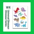 Tatuaggi temporanei impermeabili per bambini con disegni colorati di dinosauri cartoni - Mondo dei Dinosauri Vulcanici (WK-022)