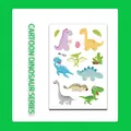 Tatuaggi temporanei impermeabili per bambini a tema dinosauro con motivi T-Rex e piante WK-023 - Dinosauri e Piante Tropicali (WK-023)