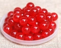 Rote transparente runde Perlen für DIY-Schmuck und Hanfu-Zubehör - 8mm / Wassermelonenrot