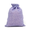 Purple linen-textured jewelry pouch with matching drawstring for small accessory storage - 15*20cm / Light Purple