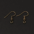Ganchos para pendientes de bronce antiguo con muelle y cuenta para bisutería artesanal - Bronce Antiguo