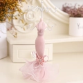 Pink Nordic jewelry display stand mannequin with velvet and lace details - Medium Mannequin Stand