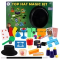 65-teiliges Zauberset für Kinder mit schwarzem Zylinder und diversem Zubehör für Bühnenshows - Erweitertes Box-Set Modell 2529(2529)