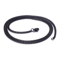 Collar de cadena de eslabones clásicos en acero inoxidable color gunmetal con cierre seguro - 600mm*2.9mm / Estilo Negro(KN80687-Z)