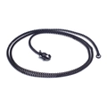 Minimalist black stainless steel curb chain necklace with a secure lobster clasp closure - Black Style(KN80690-Z)