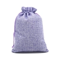 Linen style drawstring jewelry pouch in light purple finish for jewelry storage - 13*18cm / Light Purple