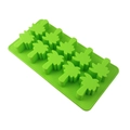 Green silicone mold with twelve coconut tree shapes for ice cubes and chocolate DIY - Coconut Tree / Blue