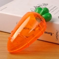 Creative carrot-shaped plastic candy box in transparent orange with a green leaf lid - Transparent Orange