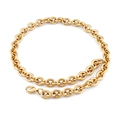 Collier à maillons en O doré en acier inoxydable poli avec fermoir mousqueton - Collier Doré (450mmx9.5mm)
