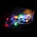 Mini-Weihnachtsbaum bunte LED Kupferdraht Lichterkette mit weißem Batteriekasten - 1m 10 LEDs Mehrfarbige Lichterkette