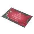 Kerst PVC placemat warmte-isolerende tafelmat met feestelijk rood bloemdesign en wensen. - Kerst 3