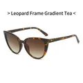 Occhiali da sole cat eye vintage con montatura leopardata e lenti color tè sfumate - Montatura Leopardata Lenti Sfumate Tè