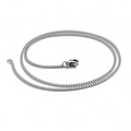 Elegante collana a catena barbazzale in acciaio inossidabile argento con chiusura a moschettone - Colore Acciaio-60cm*2.7mm