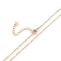 Goldene Titanstahl-Halskette mit Karabinerverschluss und Herzanhänger-Verlängerung - 2mm Breit * 450mm Lang / Gold (KN80093-Z)