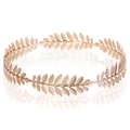 Elegant rose gold metal leaf crown bridal headpiece for wedding hair accessory styling - fg051 Rose Gold Leaf Headband