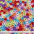 Colorful acrylic alphabet beads 4x7mm with diverse English letters for DIY jewelry making - Multicolor with Black English Letters