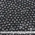 Black and white acrylic alphabet beads 4x7mm round beads for DIY jewelry making 100pcs - Black with White English Letters