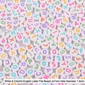 Bunte 4x7mm weiße Acryl-Alphabetperlen für DIY-Handgefertigten Schmuck - 4x7mm / Weiß & Bunte Englische Buchstaben