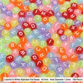 Colorful 4x7mm acrylic alphabet beads with white letters for DIY jewelry making - Solid Multicolor with White Letters