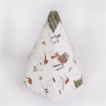 Pyramid Christmas gift box with hand-drawn sheep and festive tree illustrations - Cartoon Sheep Pattern / White Christmas Gift