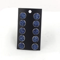 Lot de cinq paires de boucles d'oreilles rondes de 12 mm en acier titane bleu étoilé - Lot de 5 Paires / Bleu
