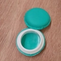 Mini Schmuckkästchen im Macaron-Stil in Petrol für Ringe und Ohrringe, tragbar - Cyan