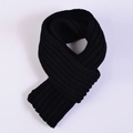 Écharpe noire en tricot pour enfants avec une texture de maille épaisse et chaude - 100-135CM / Noir