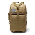 Tactical camouflage backpack in desert khaki with MOLLE system for hiking and camping - One Size / Tan