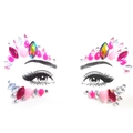 Pink and iridescent acrylic face gems set for Halloween festival makeup decoration - Pink White Iridescent Gem Style (L0059)