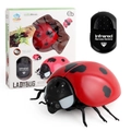 Coccinella giocattolo telecomandata a infrarossi in rosso e nero con telecomando - 9922 Coccinella