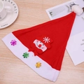 Detalle de gorro navideño con figura de muñeco de nieve y lentejuelas de colores - Gorro de Muñeco de Nieve de Dibujos Animados para Niños (Sin Luz)