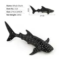 Realistic whale shark toy model in black with white spots, 27cm ocean animal figure - Whale Shark