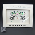 Set d'autocollants cristaux de visage AB irisés avec strass marquise et en goutte - 1011