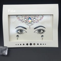 Pegatinas faciales de cristal iridiscente y diamantes para maquillaje de ojos exótico - Estilo Irisado Multicolor (1036)