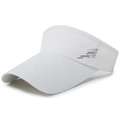 White breathable mesh sun visor cap with side letter printing for outdoor sports - Adjustable / White