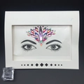 Sparkling pink and purple forehead face crystal jewels in a white premium box frame - Model 1040