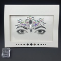 Iridescent crystal face stickers for music festival and party makeup decoration - Model 1042