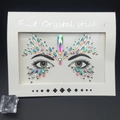 Iridescent face crystal stickers with rainbow gems for festival forehead and eye makeup - Model 1047