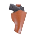 Detalle de funda de cuero marrón con cinturón de balas para disfraces de vaquero - Funda Derecha