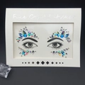 Face Crystal sticker with iridescent gradient rhinestones for festive makeup decoration - 1022