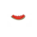 Broche de esmalte con diseño de tajada de sandía en colores rojo y verde intensos - Sandía
