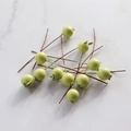 Artificial light green blueberry berry sprigs for DIY floral arrangements and crafts - Green